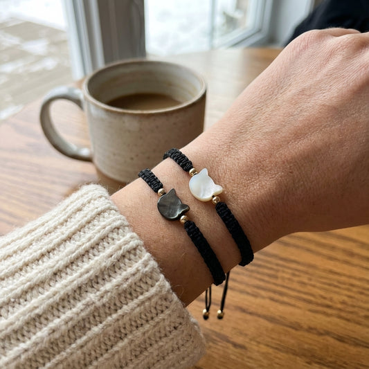 Cat charm friendship bracelets