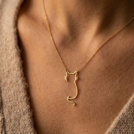 Gold Cat Whiskers Pendant